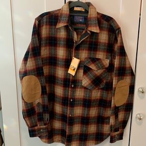 PENDLETON Flannel 100% Wool Plaid Button Up Medium